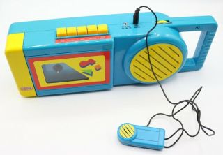 Vintage Cassette Player Recorder With Microphone Mike Nasta Brand Toy