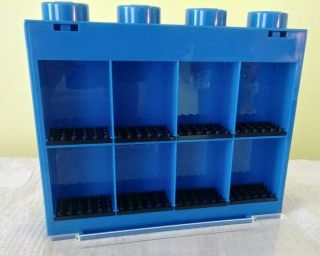 Lego Storage Box - Minifigure Plastic Display Case,  8 Compartment Wall Or Stand