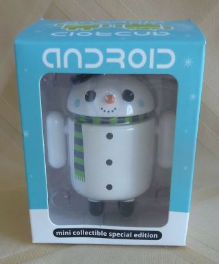 Android Mini Collectible 2010 Special Edition Android " Flakes " Snowman -