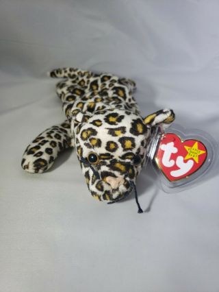 Freckles The Lepord Style 4066 Ty Beanie Baby Dob 6 - 3 - 96 Mwmt