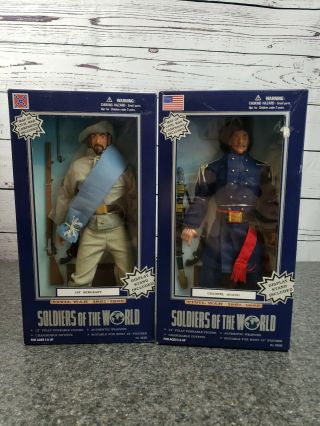 1999 Soldiers Of The World Civil War Colonel & 1st Sergeant Action Figures 12 "