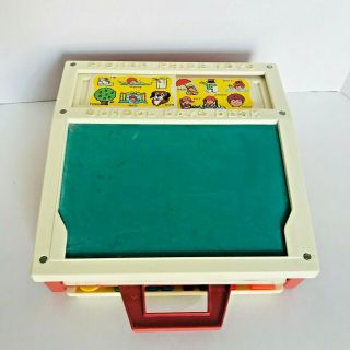 1972 Fisher Price School Days Desk 16 Cards And Complete Alphabet Learning