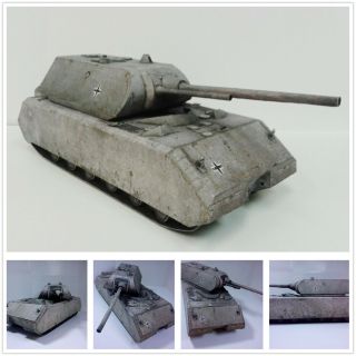 Diy 1/35 Wwii German Panzer Viii Maus Heavy Tank 3d Paper Model Puzzle Kit