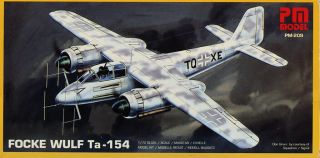 Pm Model 1:72 Focke - Wulf Ta - 154 Plastic Model Kit Pm - 209u