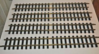 Lgb 1000 G Scale 4 Brass Straight Tracks 24 " Long Germany Made