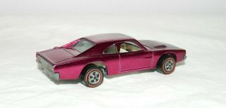 1968 Hot Wheels Redline Metallic Pink Magenta Custom Charger