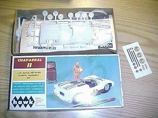 Chaparral Ii - 1/32nd Scale Hawk Plastic Model Car Kit With Figure.