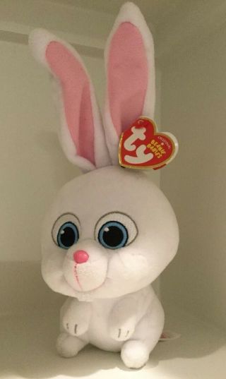 Ty Beanie Babies The Secret Life Of Pets 10” Snowball White Bunny Rabbit