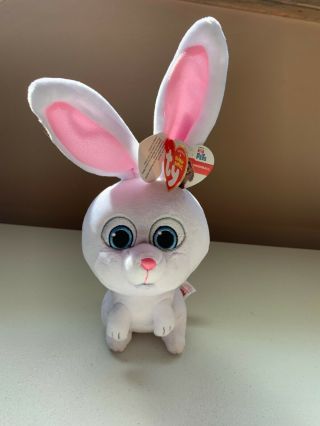 Ty Beanie Babies The Secret Life Of Pets 10” Snowball White Bunny Rabbit