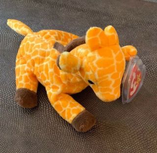 MWMT TWIGS Giraffe 1995 1st Generation Tush Tag RARE PVC RETIRED Ty Beanie Baby 2