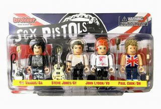 Brokker Sex Pistols Action Figures 4 - Pack Punk Music Import Sid Vicious Toy