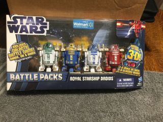 2012 Star Wars Royal Starship Droids Walmart Exclusive W/ R2 - D2,  R2 - B1,  R2 - N3,  1