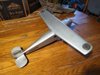 Large steel toy airplane army scout plane NX107 art deco pressed steel 2