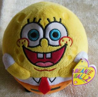 Ty Beanie Babies Ballz Spongebob Squarepants With Tags