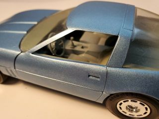 1985 Chevrolet Corvette Model Car Blue 1/25 Scale Dealer Promo AMT 2