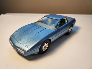 1985 Chevrolet Corvette Model Car Blue 1/25 Scale Dealer Promo AMT 3
