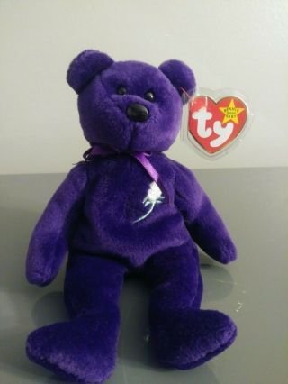 Ty Princess (diana) Beanie Baby.  1st Edition.  P.  V.  C.  Pellets.  Made In China Nwt