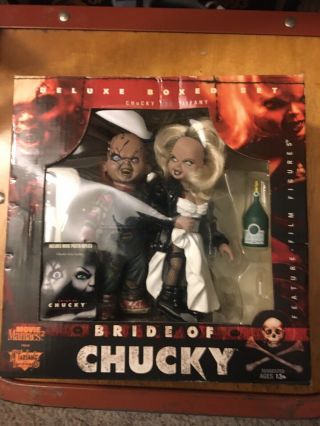 Movie Maniacs Bride Of Chucky 2 Pack Action Figure Deluxe Boxed Set Tiffany 1999