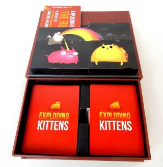 EXPLODING KITTENS A Card Game First Edition 2 Deck Cards Set Complete 3
