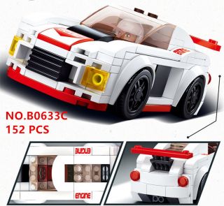 152pcs Sluban Diy Kids Building Blocks Toys Puzzle Sports Car Model B0633c