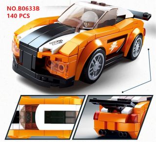 140pcs Sluban Diy Kids Building Blocks Toys Puzzle Sports Car Model B0633b