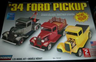 Lindberg 72157 Old Issue 1934 Ford Pickup Tow Truck 1/25 Model Car Mountain Comp