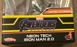 Iron Man Neon Tech 2.  0 Cosbaby Disney D23 2019 Expo Bobblehead Limited LE 2000 3