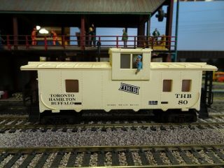 Ho Train Caboose Custom Built Weathered Wide Vision Caboose Th&b C95
