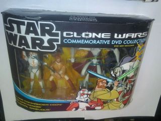 Star Wars Clone Wars Commemorative DVD 3 - PACK 1 & 2 Hasbro 2005 Wal - Mart Excl. 3