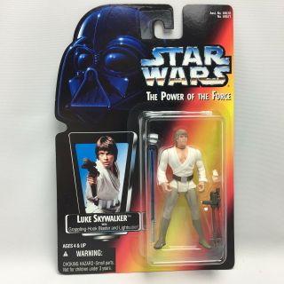 Star Wars Potf2/luke Skywalker (tatooine) Figure/kenner 1995/orange Card 3/3