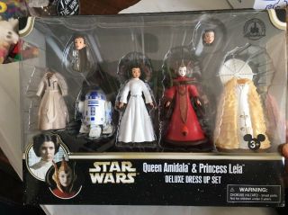 Star Wars Queen Amidala & Princess Leia Polly Pocket Style Set Disney Parks