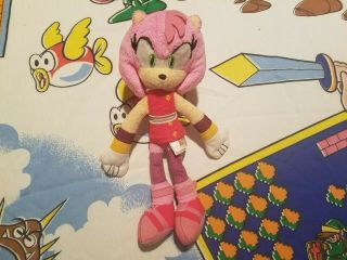 Very Rare Tomy Sonic The Hedgehog Boom Amy Rose Plush Toy Doll Figure Sega