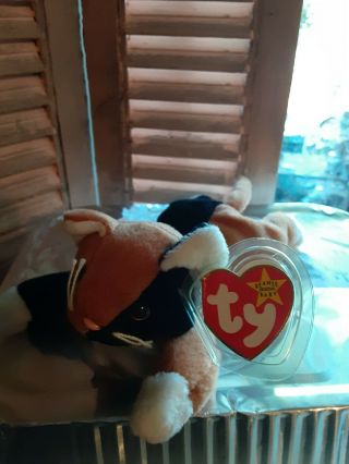Chip The Cat Ty Beanie Baby Collectible 1996 Pvc Plush
