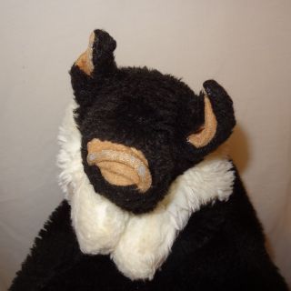 Pig Black White Plush Hand Puppet 11 " Long Stuffed Animal Toy Nasco Usa