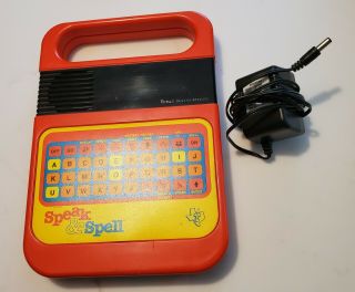 Vintage Texas Instruments Speak And Spell 1978/1980 With Adapter