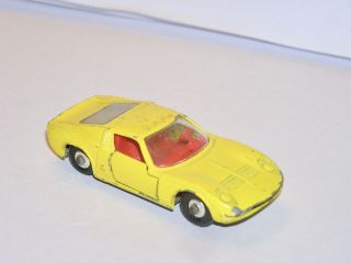 Vintage Lesney Matchbox 33 Lamborghini Miura Yellow Light Special