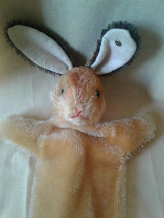 Vintage Steiff Bunny Rabbit Hand Puppet Captain Kangaroo Mohair