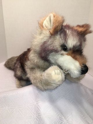 Vguc - Htf - 25” 1999 Discovery Channel Howling Wolf Realistic Stuffed Plush Animal