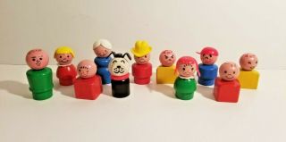 11 Fisher Price Wooden Little People From The 1960 
