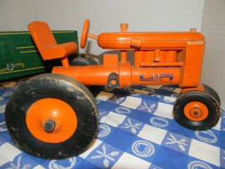 Vintage Wood Peter - Mar Tractor and Wagon Muscatine Iowa 2