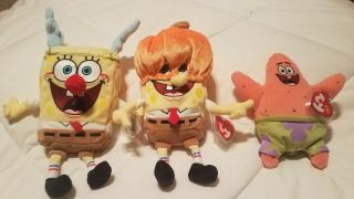 Beanie Babies,  Spongebob Sleighride,  Pumpkin Mask,  Patrick Star