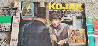 " Kojak " The Stake Out Detective Board Game 1975 By Milton Bradley Telly Savalas