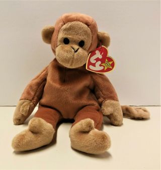 Ty Beanie Babies Retired Bongo Monkey Beanie Baby 1995