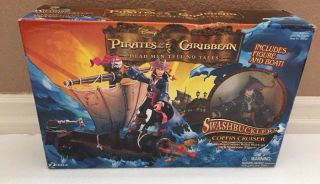 Disney Pirates Of Caribbean Swashbucklers Jack Sparrow & Coffin Cruiser