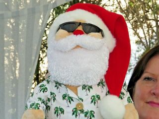 Large Bealls 2004 Florida Southern Christmas Santa Clause Plush Stuffed Doll