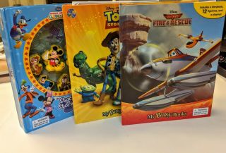 Disney Busy Books Toy Story Planes Fire & Rescue Mickey Mouse Stuck On Storie.