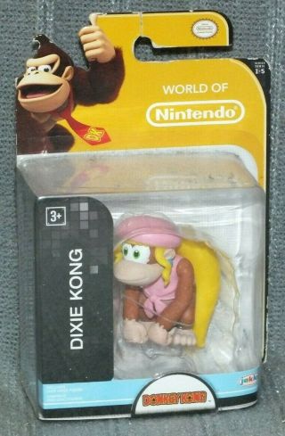 2015 World Of Nintendo Dixie Kong 2.  5 " Figure Toy Series 1 - 1 Rare Wow