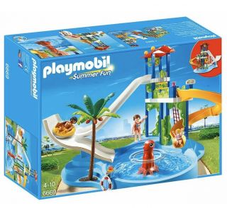 Playmobil Water Park With Slides - 6669 Swimming Pool Summer Fun