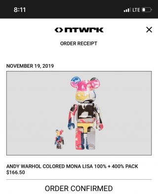 Andy Warhol Colored Mona Lisa 100,  400 Pack Confirmed