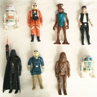 30 Vintage 1977 - 80 Star Wars action figures,  weapons,  Kenner 1979 Case & insert 3